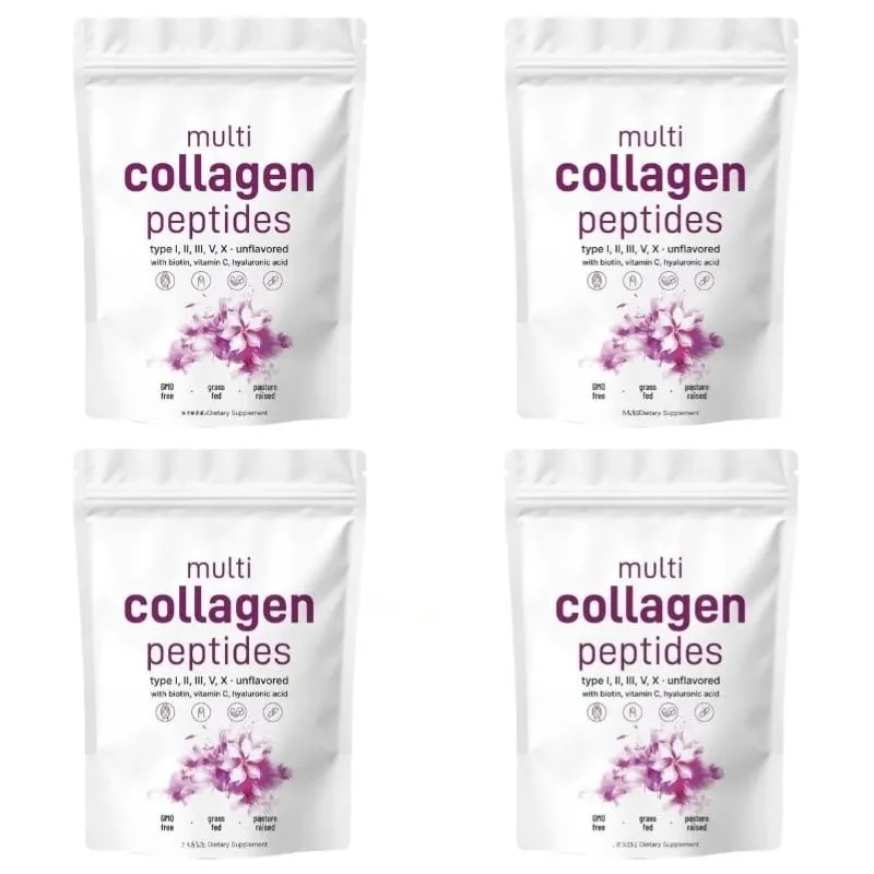 Multi Collagen Peptides Pulver Type I II III V med Biotin Vitamin C & Hyaluronsyre Understøtter Hud Hår Negle til Mænd Kvinder