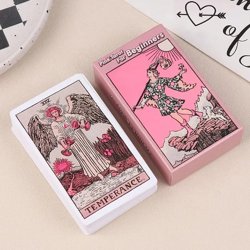 Pink Rider Waite Tarot Cards Deck Set fo