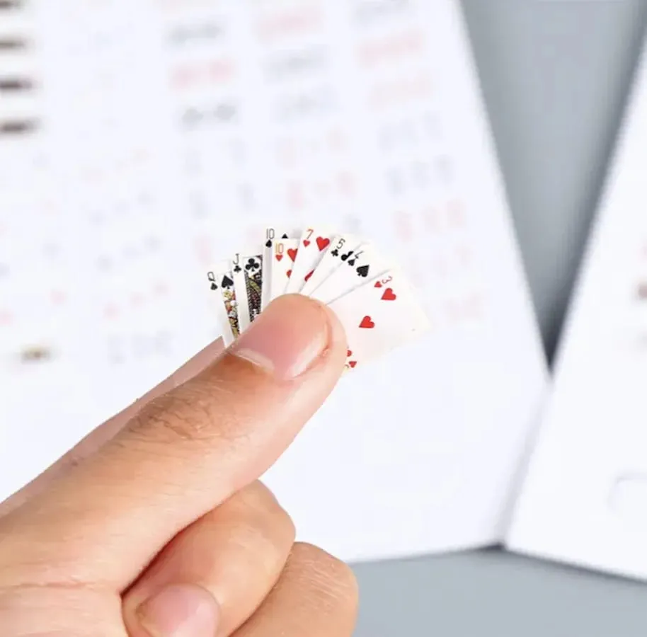 Mini Poker Fun Card Game Party favors small toys casual fingertip poker easy to carry stress relieving novel gifts students