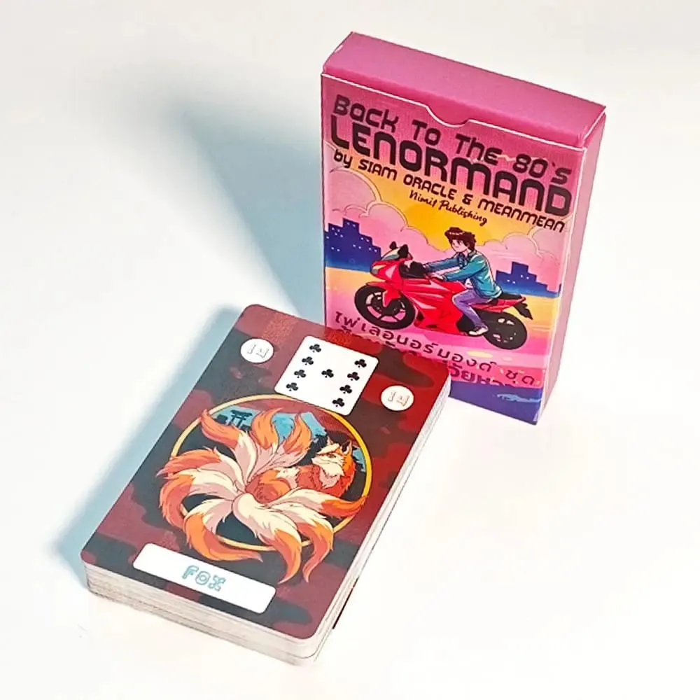 Back To The 80's Lenormand Deck 9*6cm Printed on 350GSM Double-embossed Cardstock 36 Pcs Lenormand Cards + 2 Special Cards