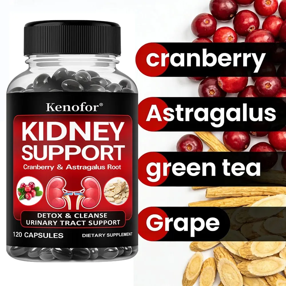 Kidney Support Supplement - with Cranberry for Normal Urinary Tract Health and Bladder Health Healthy Kidney Function