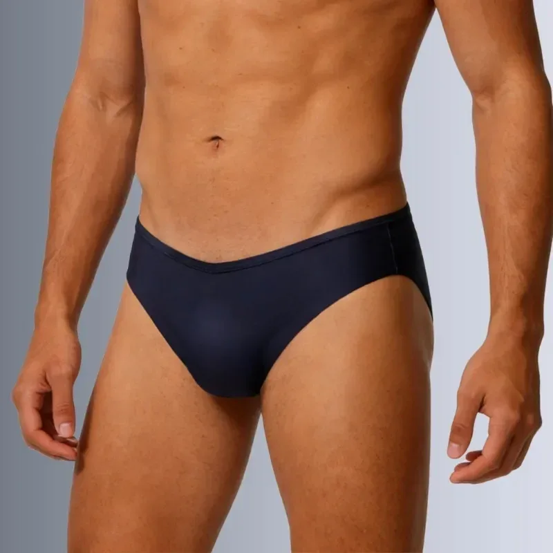 1 Piece Men's Sexy Semi Sheer V-Waist High Cut Briefs - Ultra-Thin Cool Touch Lightweight Breathable Soft Casual Men Underwear