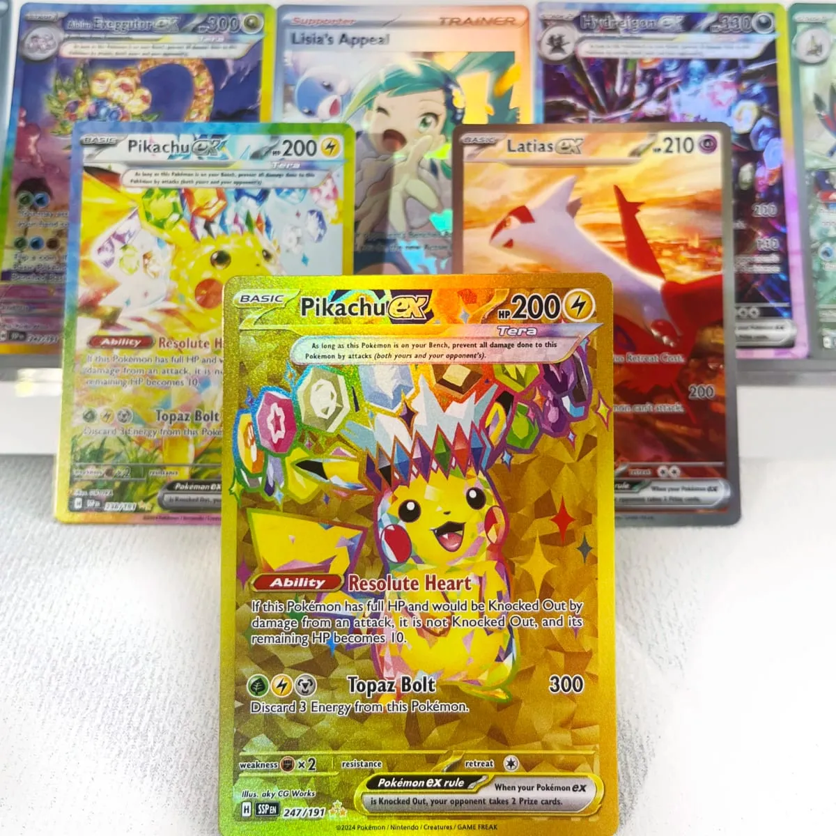 Base Set Surging Sparks PKM Cards PTCG123 BUNDLE GX Rainbow Holographic Ex GX Rare Collection Battle Toys Gifts for Hobbies
