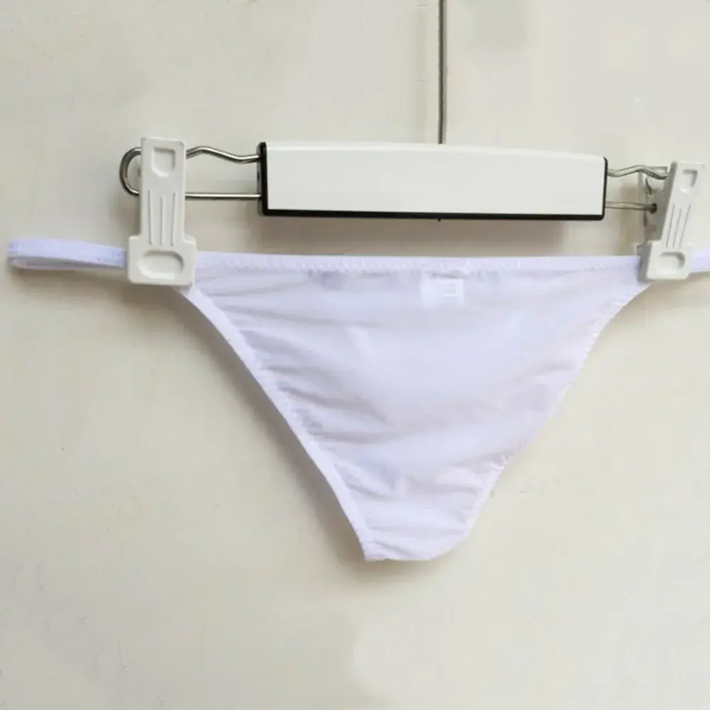 Men Solid Color Thin Soft Breathable Very Hot Lingerie Gay Sissy Pouch Underwear Solid Underpants Panties Briefs Men's Clothing