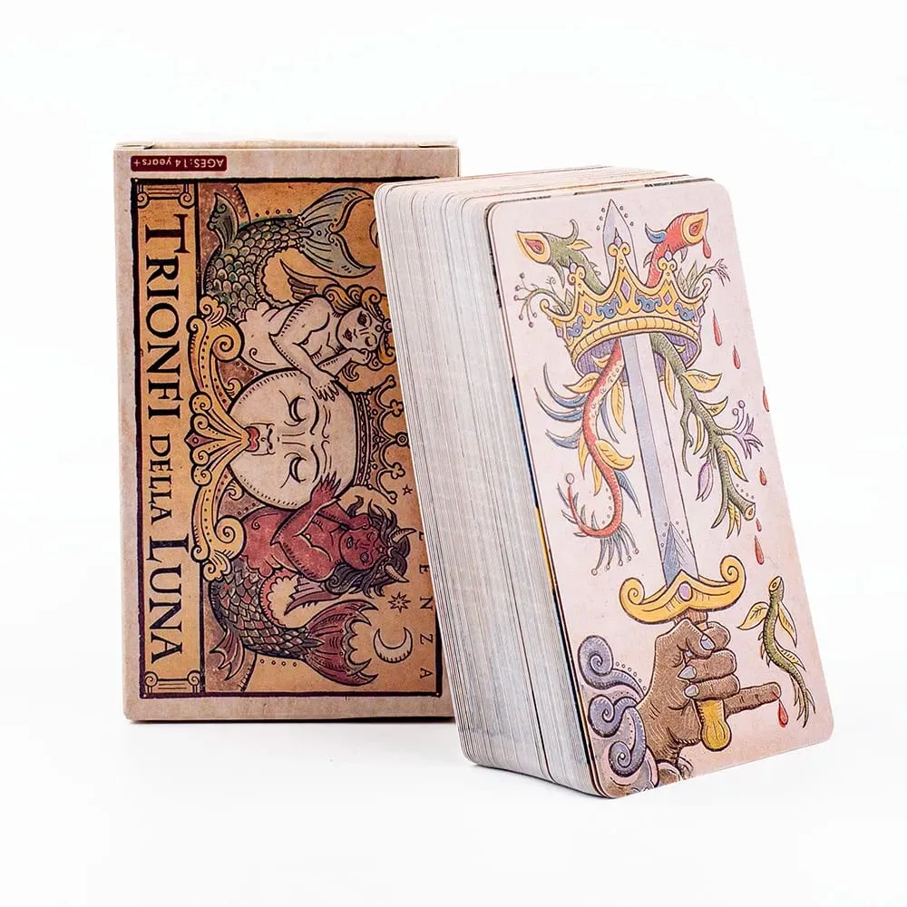Trionfi Della Luna Tarot Russian Visions 81Pcs Divination Fate Tarot Oracle Cards Party Entertainment Board Game Cards 10.3*6Cm — image 2