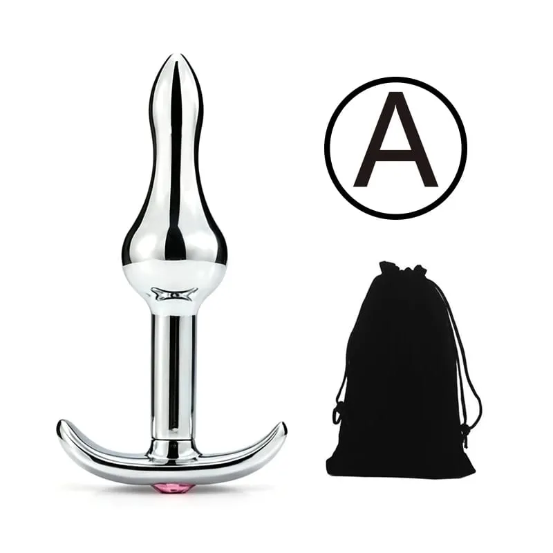 Metal Anal Beads Butt Plug Set Wearable Outerdoor Small Large Anal Plug G Spot Dildo Insert Vagina Anus Sex Toy
