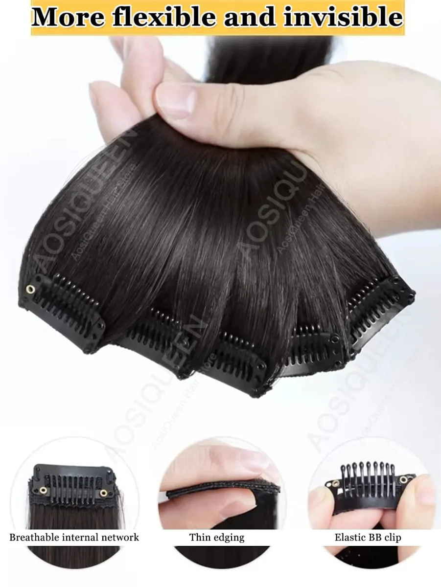 5pcs/Set Hair 1Clips Hair Extensions For Women 24Inches Long Straight Synthetic Fiber Wigs Suitable For Daily And Party Occasion — image 3