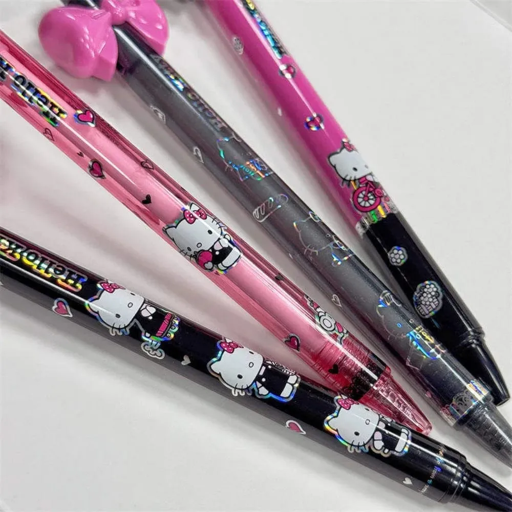 Genuine Sanrio Hello Kitty Push-Button Ballpoint Pens Cartoon Kuromi 0.5MM Black Gel Pen Student Writing Drawing Stationery Gift — image 6