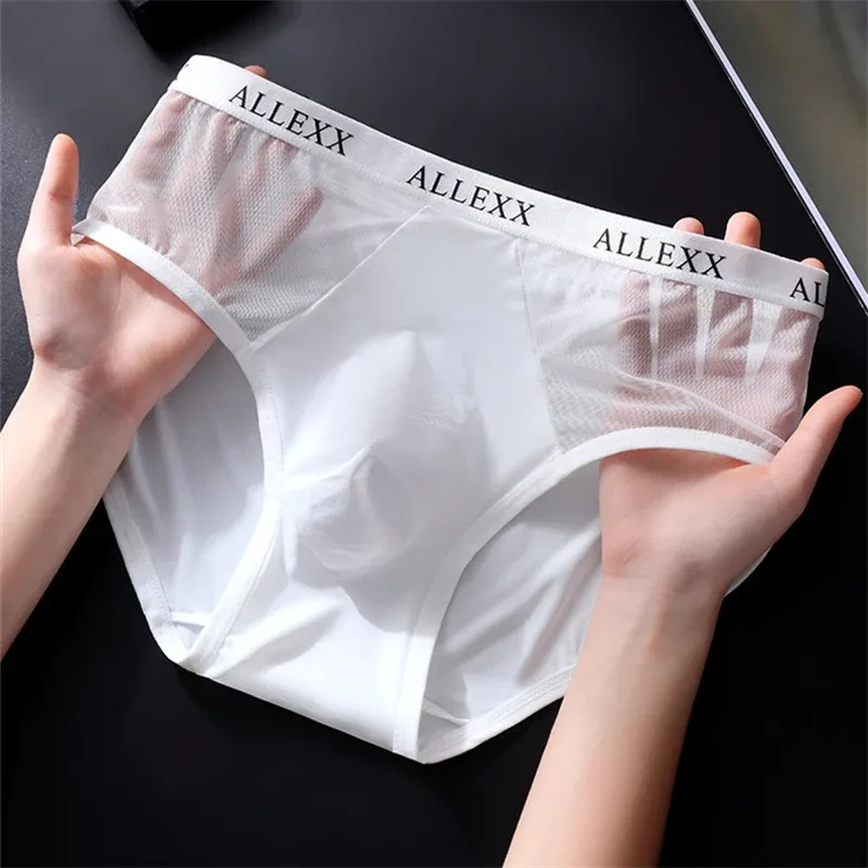 Adults 18 plus size men's underwear Ice silk lingeries for man 3D convex calzoncillos hombre thin cueca summer cuecas masculina — image 8