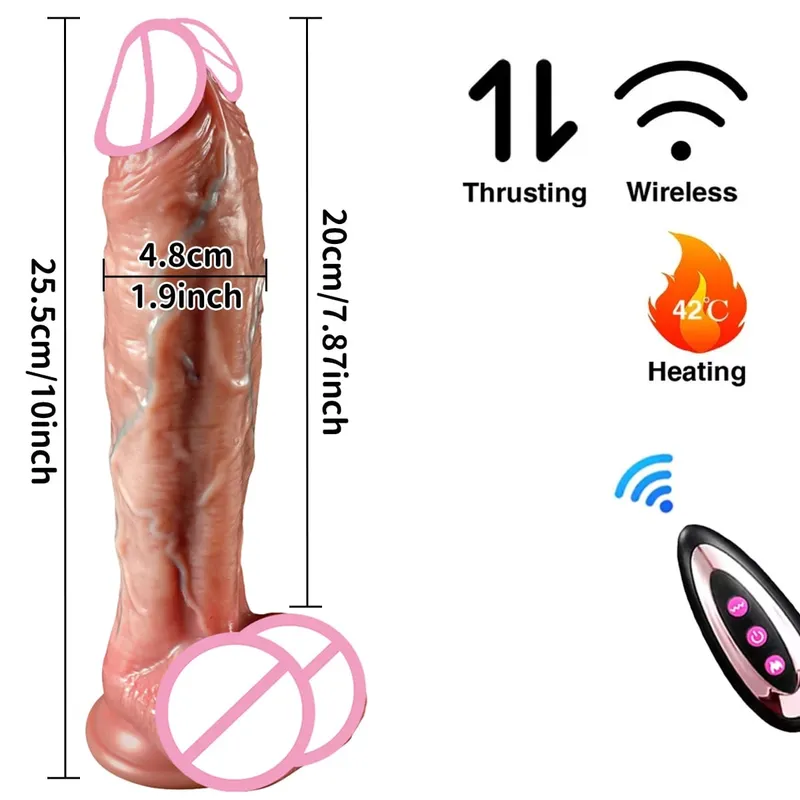Long Dildo Vibrators for Women Heating Telescopic Machine Sex Toys Super Big Dick Large Realistic Penis Huge Dildos Vibrator — image 10