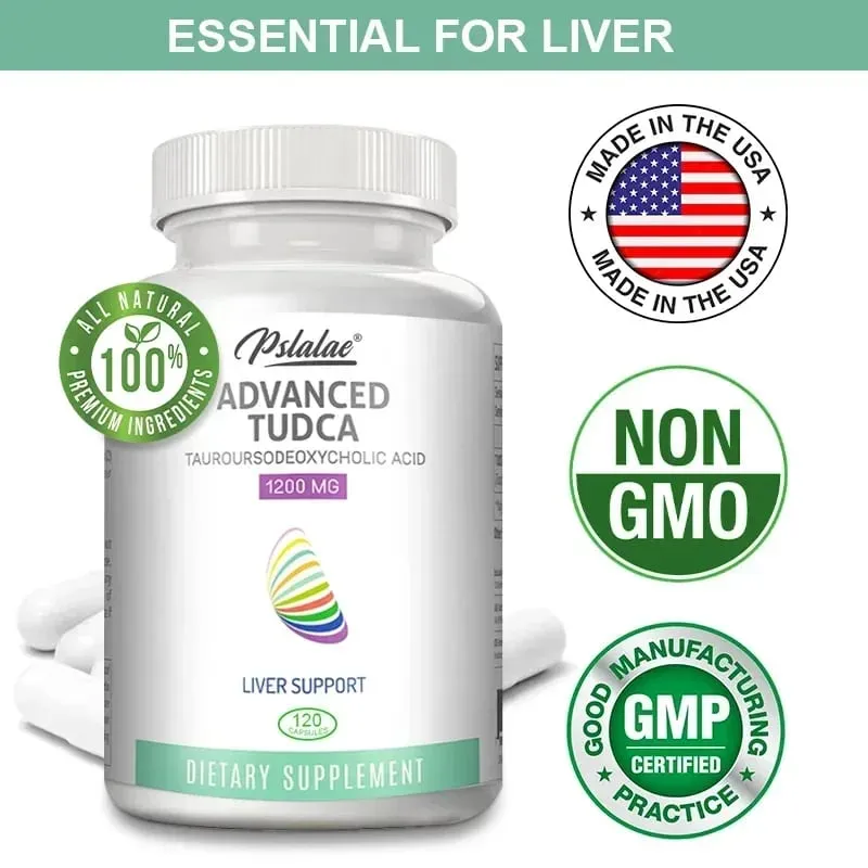Supporto naturale per il fegato TUDCA 1200 mg - Supporta la disintossicazione e la riparazione della pulizia del fegato