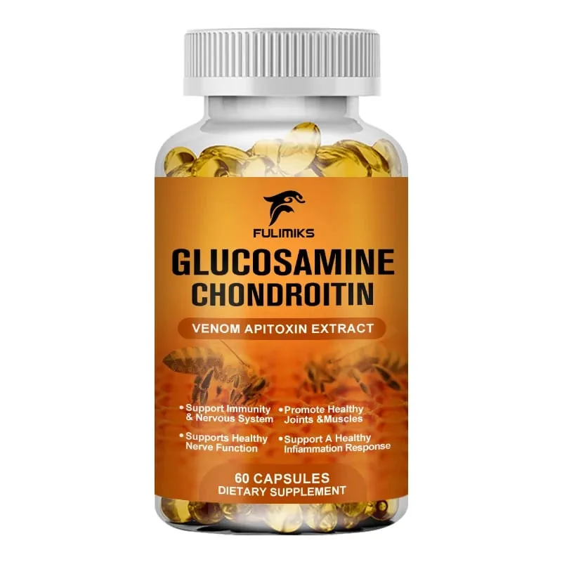 Glucosamine 1500 mg Chondroïtine 1200 mg Capsules extra-fortes Soutien des articulations Supplément de soutien immunitaire antioxydant pour adultes