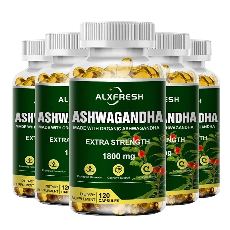 Original Ashwagandha Capsules High Potency Root Extract for Stress & Vitality Balance Hormones