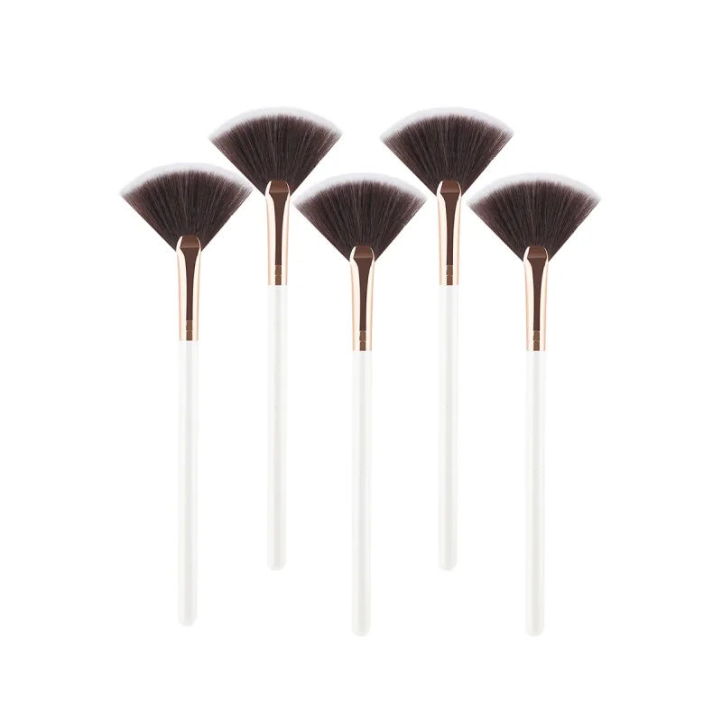 1pc Soft Facial Fan Brush Blush Fan Mask Brushes Slim Soft Face Mask Brush Applicator For Peel Glycolic Masks Makeup