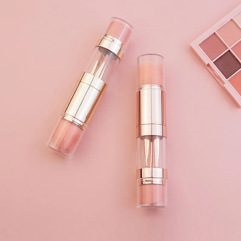 Přenosné vysouvací štětce na make-up 5 v 1 pro make-up štětce na make-up na rty na rty s sypkým pudrovým práškem — image 3