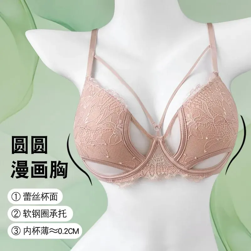 1. BANERDANNI Sexy Pure Desire Bra Set Big Bust Minimizer Push Up Side Support Anti Sagging Anti‑widening Lingerie Hot Sale Best