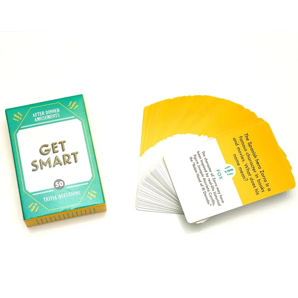 Multi-Themed Dinner Party Mini Card Game Portable Travel Party Games Trivia Riddles & Conversation Starters for Adults & Kids