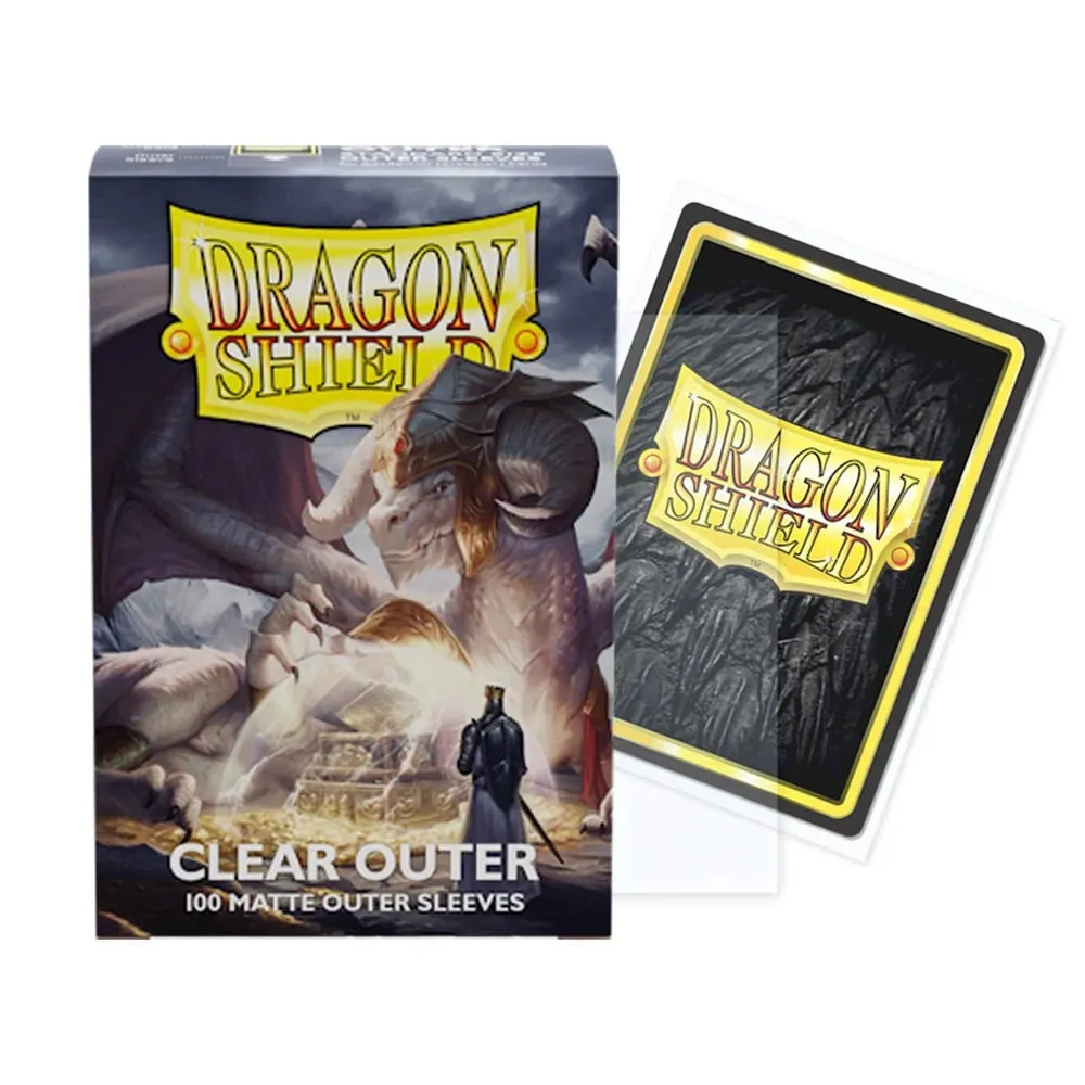 100ct claro exterior dragão escudo mangas de cartão fosco claro tcg tamanho padrão manga protetor de cartão tcg mgt/ptcg/fab cobre