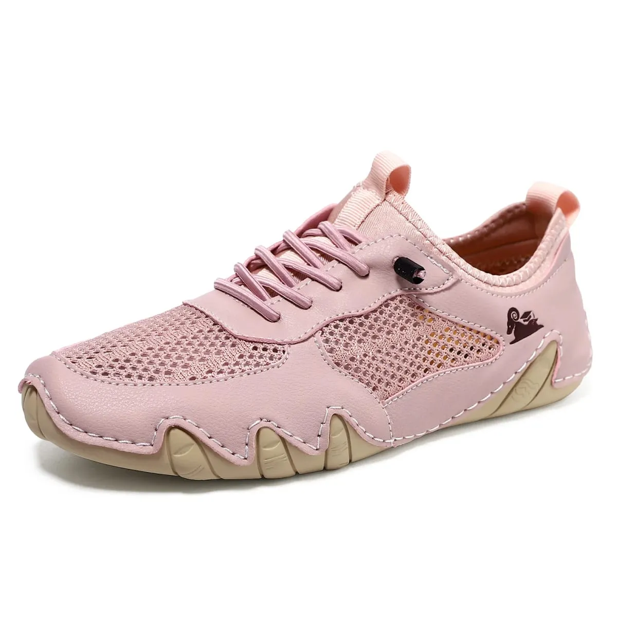 Men Women Big Size Outdoor Casual Shoes Flat Bottom Lacing Summer Breathable Mesh Sneakers