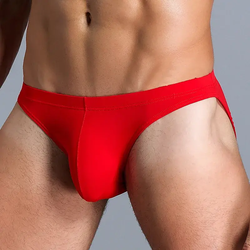 ชายผ้าไหมน้ำแข็งชุดชั้นในกางเกงBreathableต่ำเอวU-นูนUndershortsกางเกงขาสั้นสีทึบกางเกงผู้ชายกางเกง — image 10