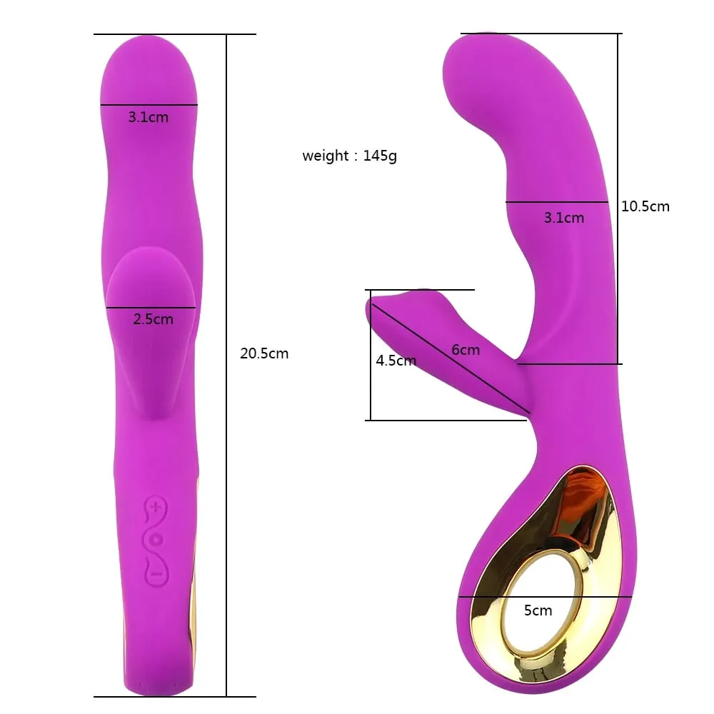 G Spot Rabbit Vibrator for Women Orgasm Dildo Adult Sex Toys USB Charging Powerful Masturbation Clitoris Stimulator Waterproof