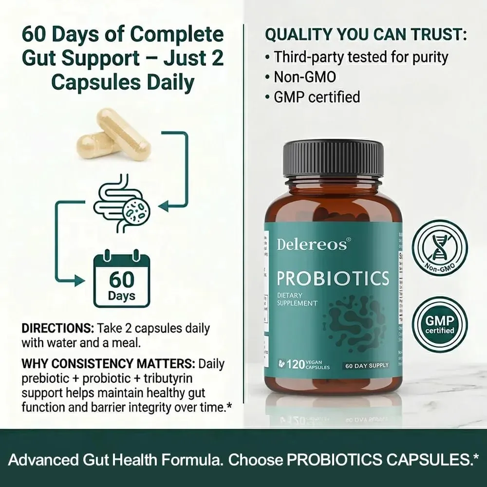 Probiotic Capsule - Supports Gut Health Immune Health Burns Fat Boosts Metabolism and Increases Energy Supplements — image 6