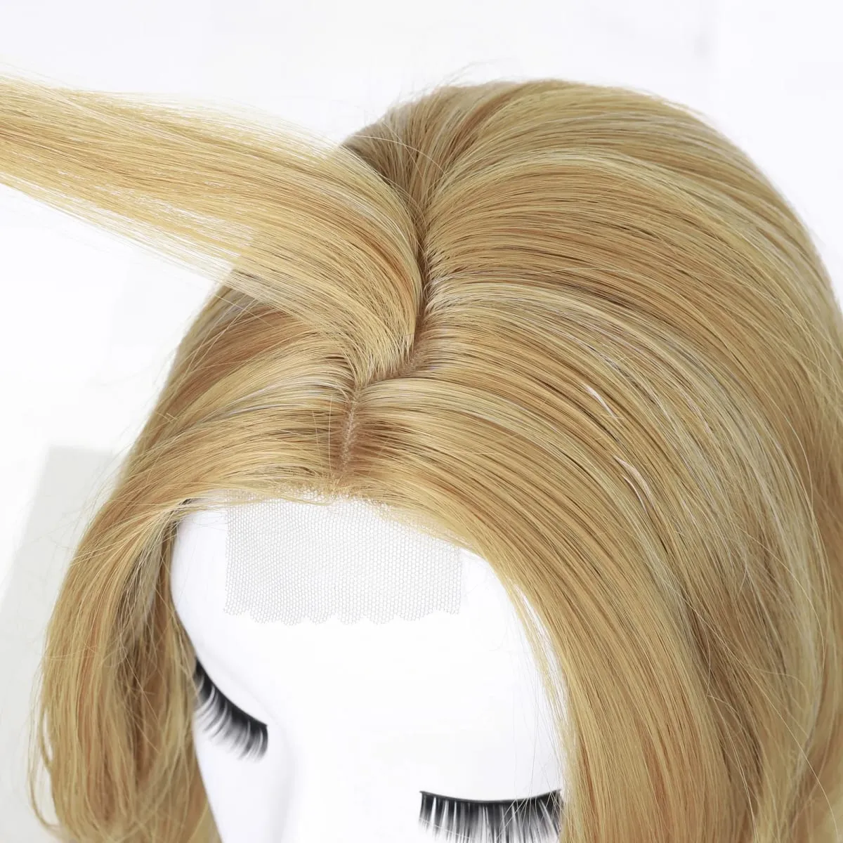 20 Inch Synthetic Long Wave Hair Topper Lace Base Hairpiece Clip on Top Hair for Women Cover Thinning Hair Breathable Wig Piece