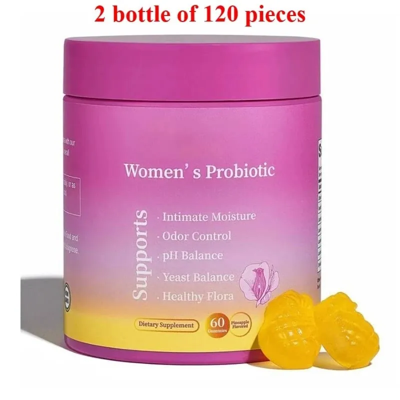 Probiotic Gummies with Prebiotics Slippery Elm + XOS Women's Daily Gut Health Digestive Support Sugar Free Supplement 60 Count — image 8
