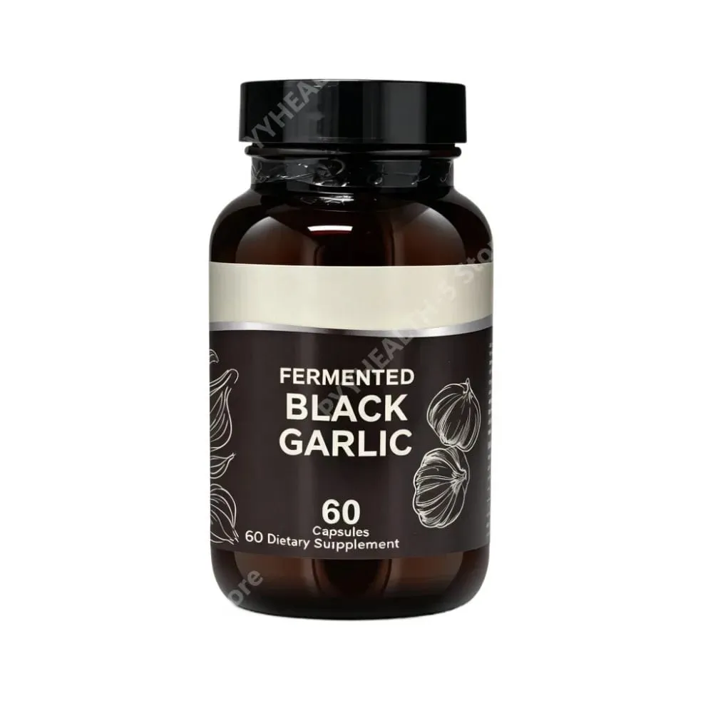 Fermented Black Garlic Capsules for Adults - Supports Overall Wellness Circulation & Antioxidant Health 60 Capsules Non-GMO — image 3