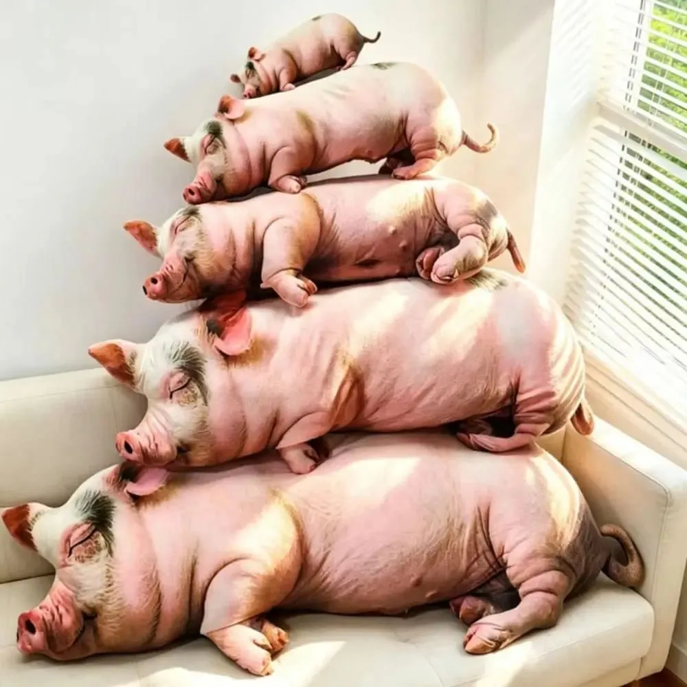 Comfortable Material Animal Body Pillow PP Cotton Filled 40cm Size Animal Cushion Soft Texture Cute Design Pig Keychain For