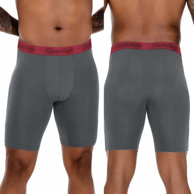4 Pieces Mixed Colors Quick-Dry Long Leg Boxer Briefs Underpants Underwear For Home And Sports Hight Quality Male Panties Pants
