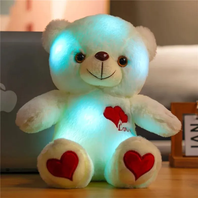 Cute Plush Light Bear Toy Tool Soft Present Birthday Gift Light LED Stuffed Animals Plush Toy Colorful Glowing Festival Gift