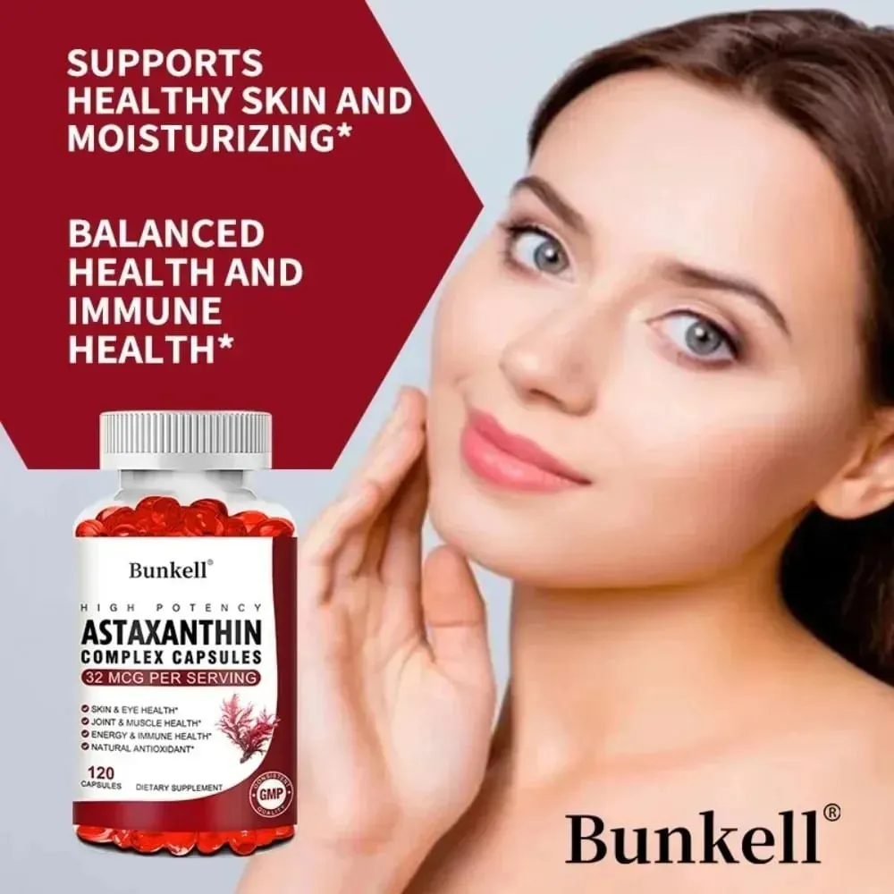 Huile de krill antarctique 120 mg astaxanthine 32 mcg capsules (EPA DHA) soutiennent l'immunité des articulations et de la peau, santé cardiovasculaire