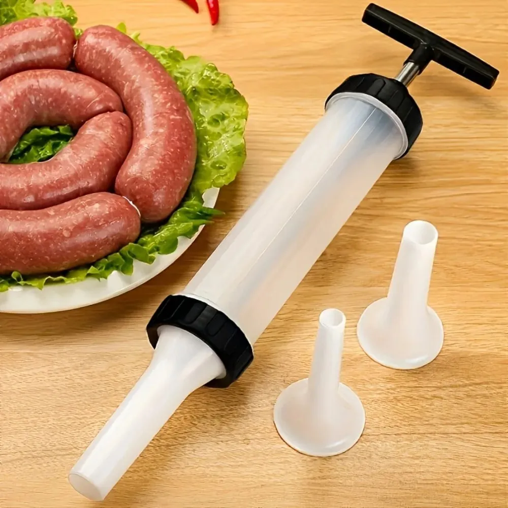 Manual Sausage Stuffing Machine Handheld Sausage Maker Tool Syringe for Homemade Sausage Kitchen Gadget for Party Food Crafting — image 2