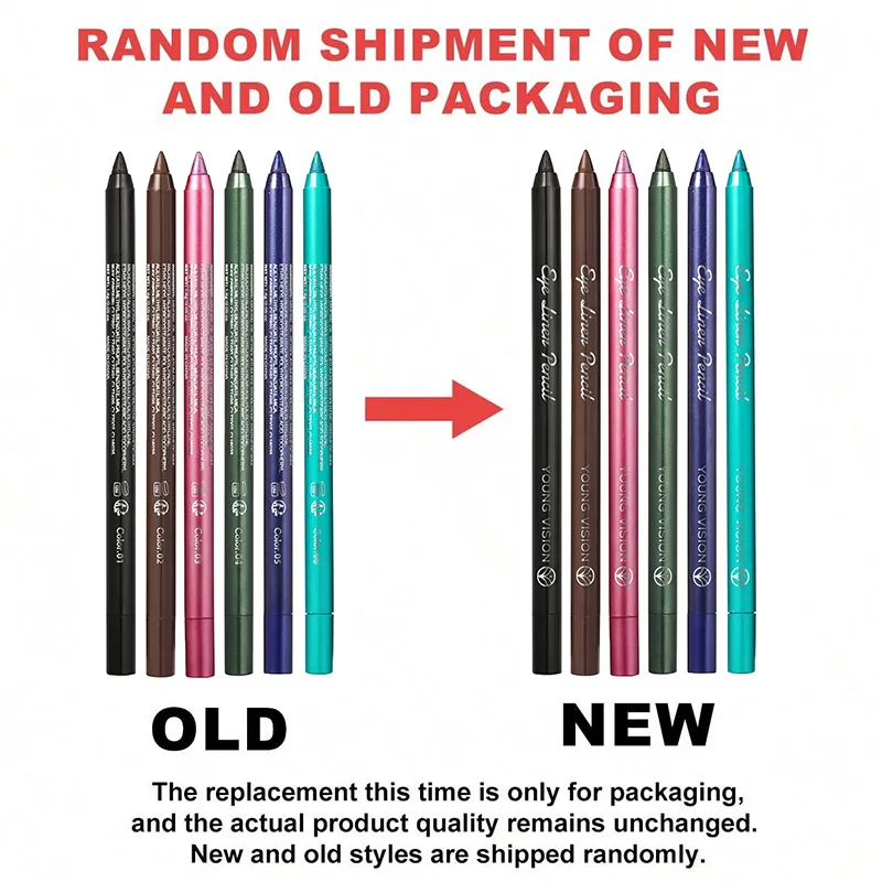 1Pc Waterproof Blue Green Eyeliner Pencil Smudge-Proof Long-Lasting Pearlescent Glitter Eye Liner High Pigmented Punk Eye Makeup — image 7