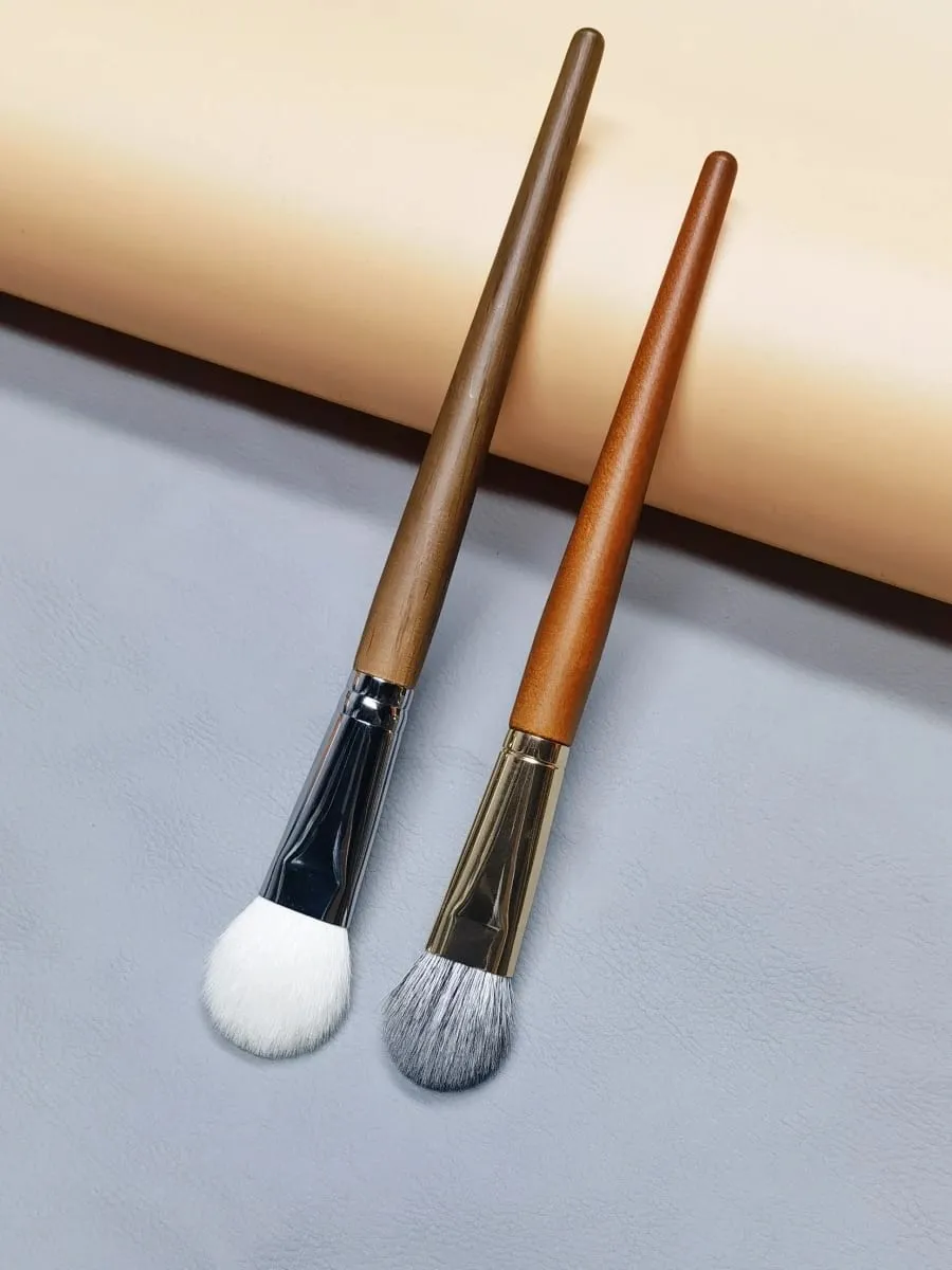 Natural Hair Blush Brush Face Highlighter Shadow Makeup Brushes Natural Goat Hairs Bronzer Pro Essential Cosmetic Tools