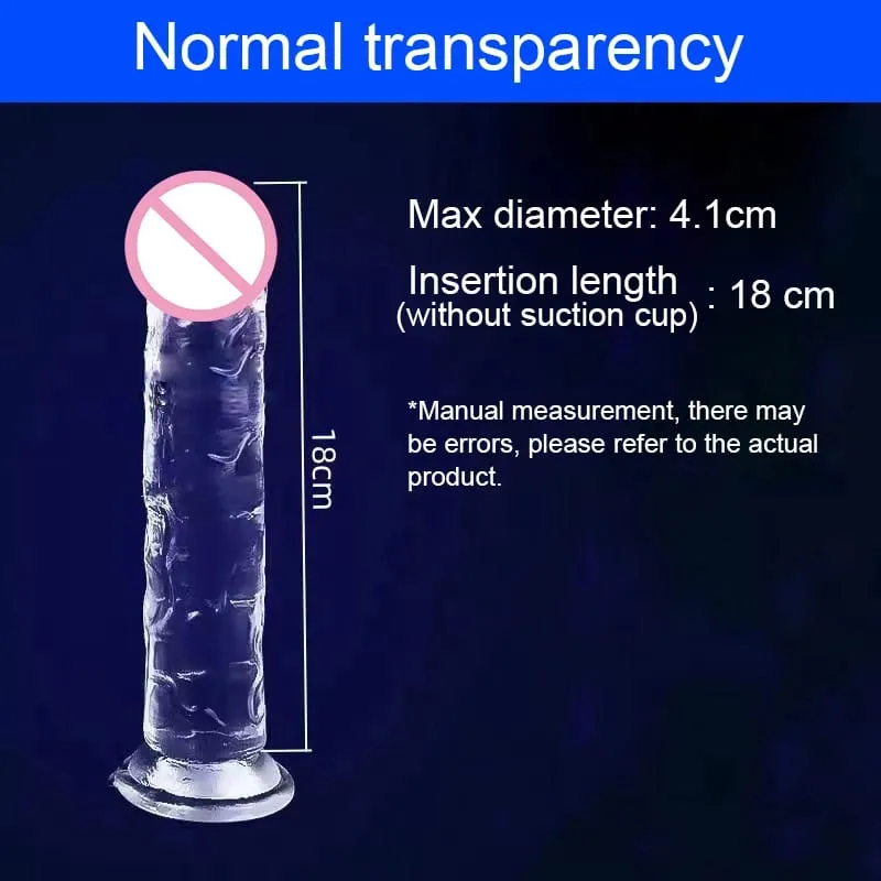 Transparent Big Dick 9 Sizes Realistic Jelly Dildo Women Gay Anal Sex Toys Soft Clitoris Vaginal Masturbators Penis Suction Cup