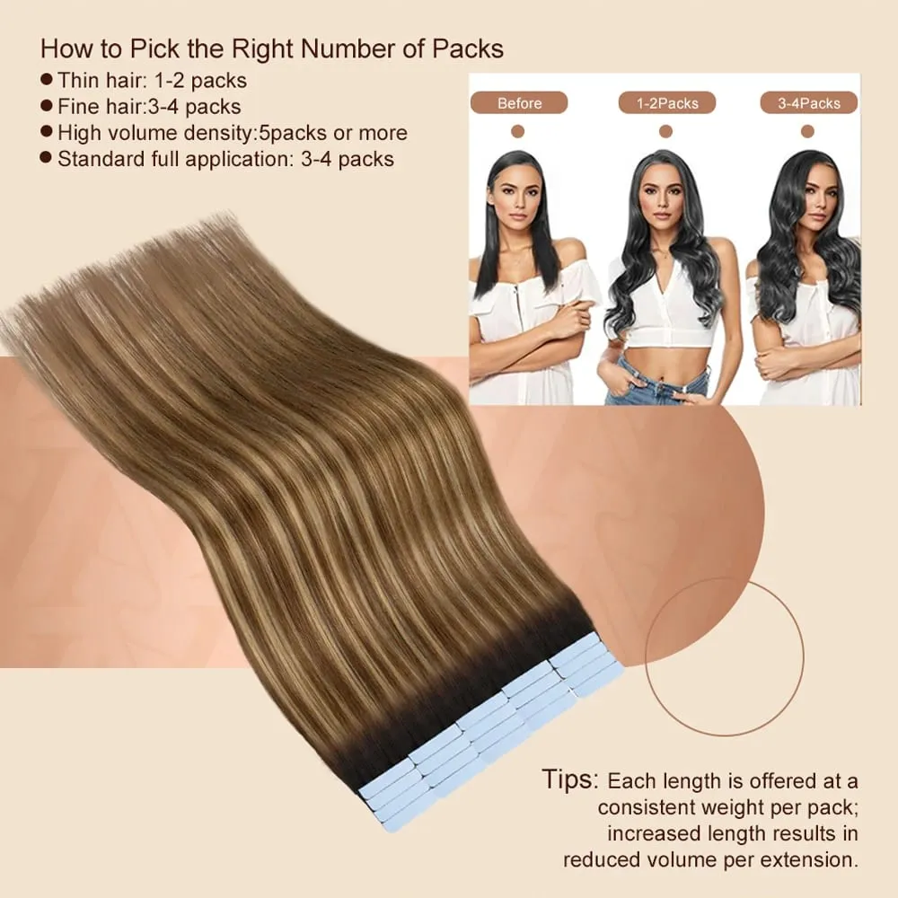 100% Real Human Natural Hair Tape in Human Hair Extensions Vietnamese Hair Straight Strong Adhesive Skin Weft For Women