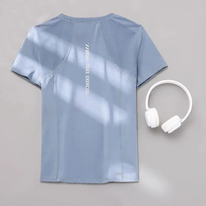 Women's Quick Dry Sports T-Shirt Loose Fit Running Shirts Short Sleeve Tee Breathable Gym Summer Technical T-Shirt Sport