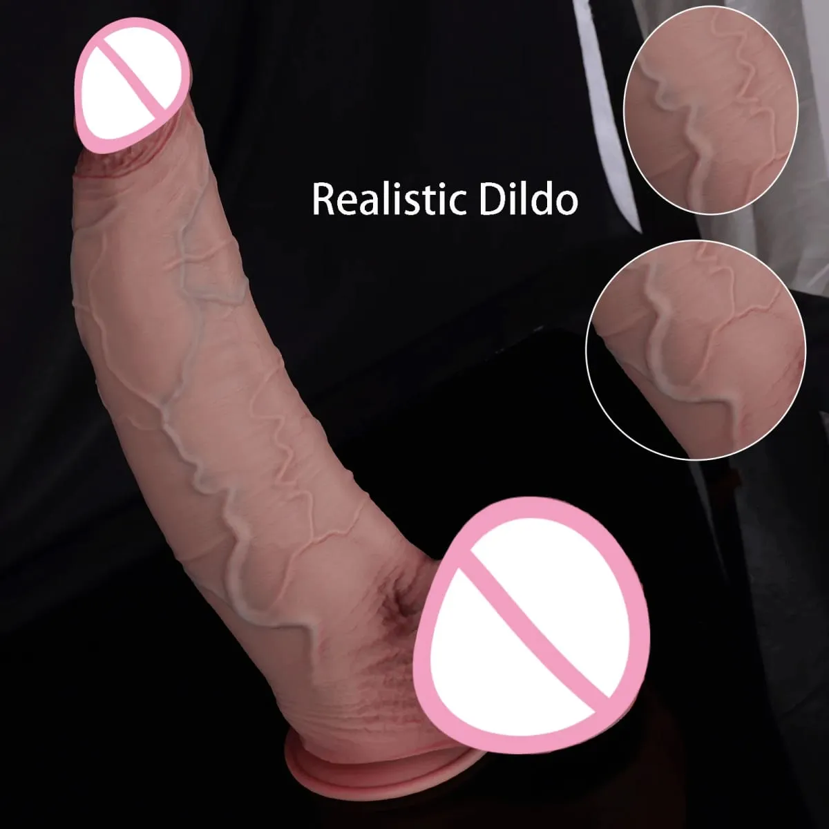 Super Realistic Huge Dildo Thick Soft Silicone Penis Suction Cup Suitable for Vaginal Insertion Adult Sex Toys for Women Men Gay — image 3