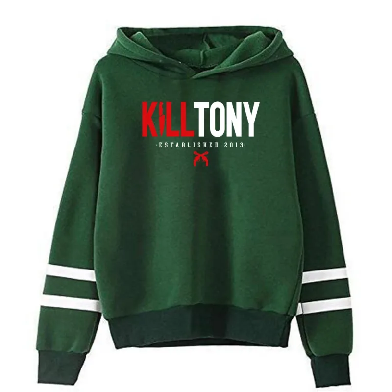 Толстовка с капюшоном Kill Tony Merch унисекс, без карманов, с рукавами с параллельными перекладинами, уличная одежда, женская и мужская толстовка с капюшоном, забавная одежда