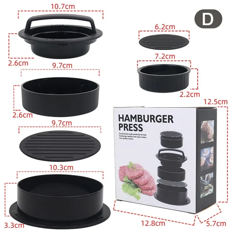 Presse à hamburgers en acier inoxydable, moule à viande pour charcuterie, accessoires de cuisine, galettes, presse-viande circulaire