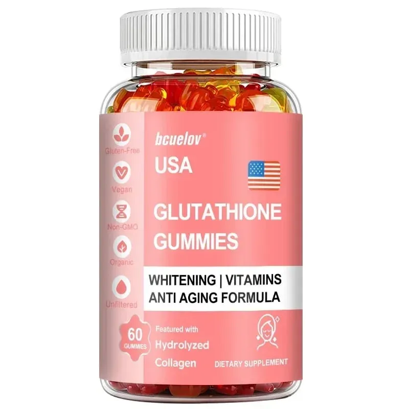 Bcuelov Glutathione Gummies - Meningkatkan Kesehatan Kulit dan Penampilan Awet Muda Suplemen Kolagen Terhidrolisis