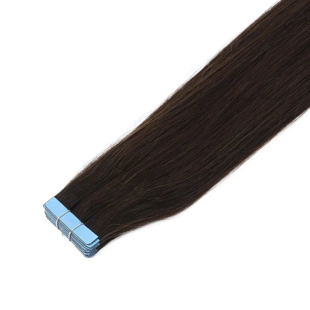 Seamless Tape in Extensions Human Hair Natural Tape in Hair Extensions Skin Weft PU Tape On Hair 20 PCS 12"-20" 50G/Pack