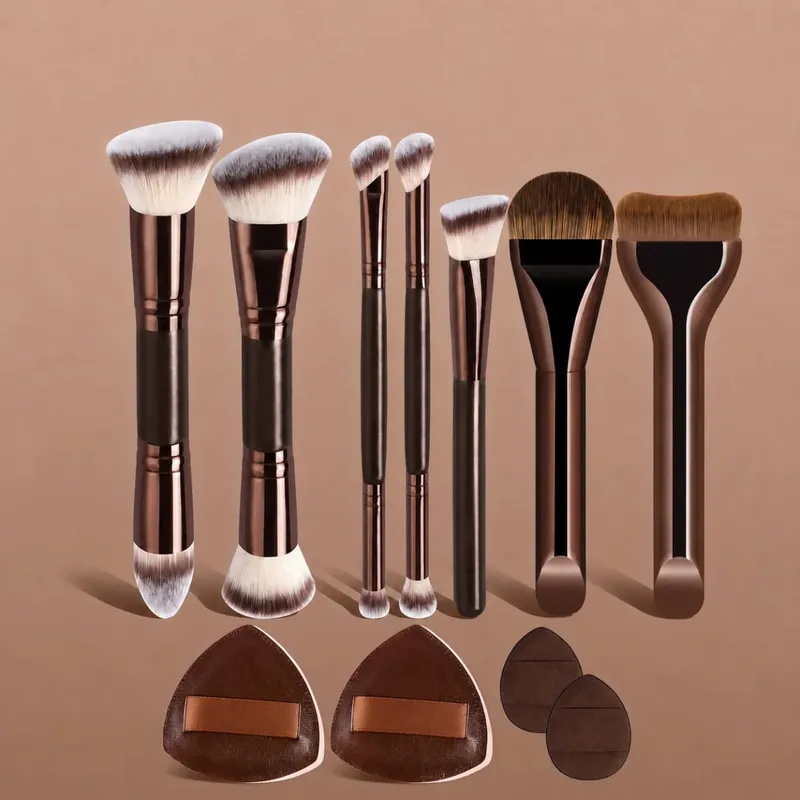 6/7/11PCS Professional Makeup Brush Set Foundation Concealer Powder Eyeshadow Blush Kabuki Blending Brushes