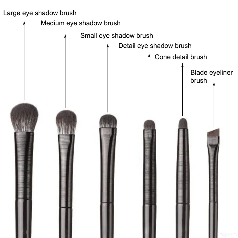 2/6/10PCS Eyes Makeup Brushes Set Professional Soft Precision Eyeshadow Eyeliner Eyebrow Brush Women Facial Beauty Cosmetic Tool — image 4