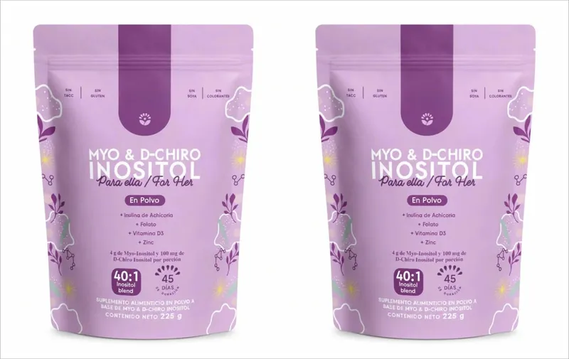 Myo & D-Chiro Inositol Powder 40:1 Mix Supplement Support Women's Daily Health with Folate Vitamin D3 & Zinc Nutritional Formula