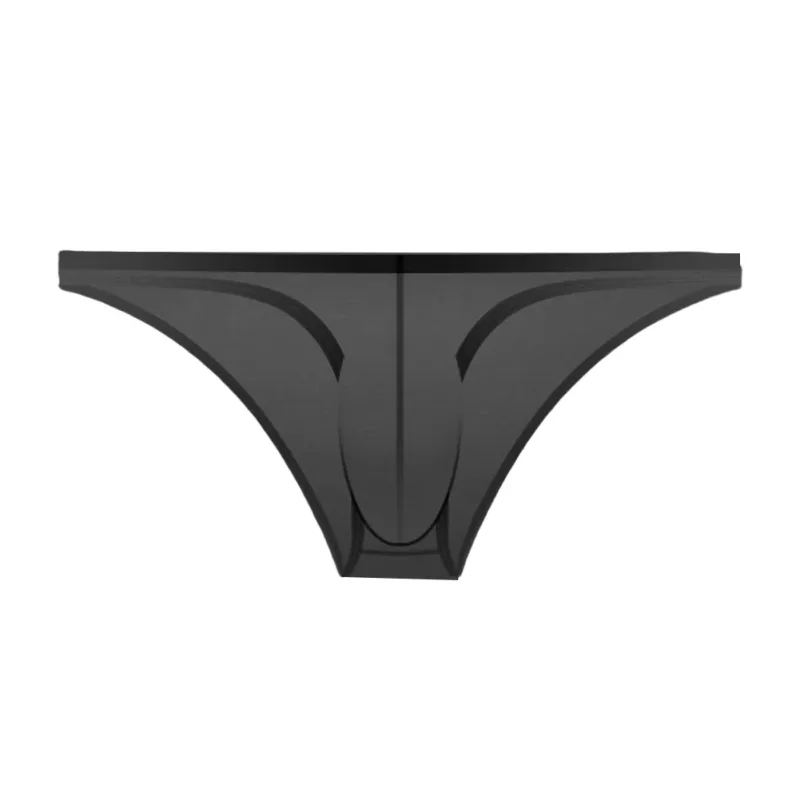 1PC Summer New Underwear Men's Ice Silk Briefs Ultra-thin Transparent Breathable Sexy Comfortable Low Waist Underpants For Men 3256809692642600 — image 4