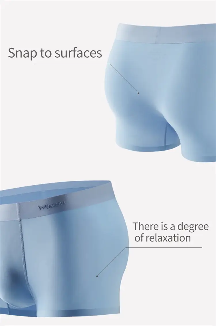 MiiOW 6Pcs Silky Ice Silk Men's Boxershorts Graphene Antibacterial Crotch Mens Underpants Breathable Man Underwear Panties Boxer — image 11