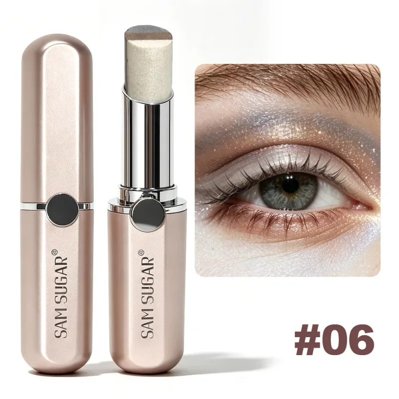 3-Color Gradient Pearlescent Eyeshadow Stick Waterproof Soft Gloss Shimmer Aegyo Sal Brightening Highlighter Eye Shadow Makeup
